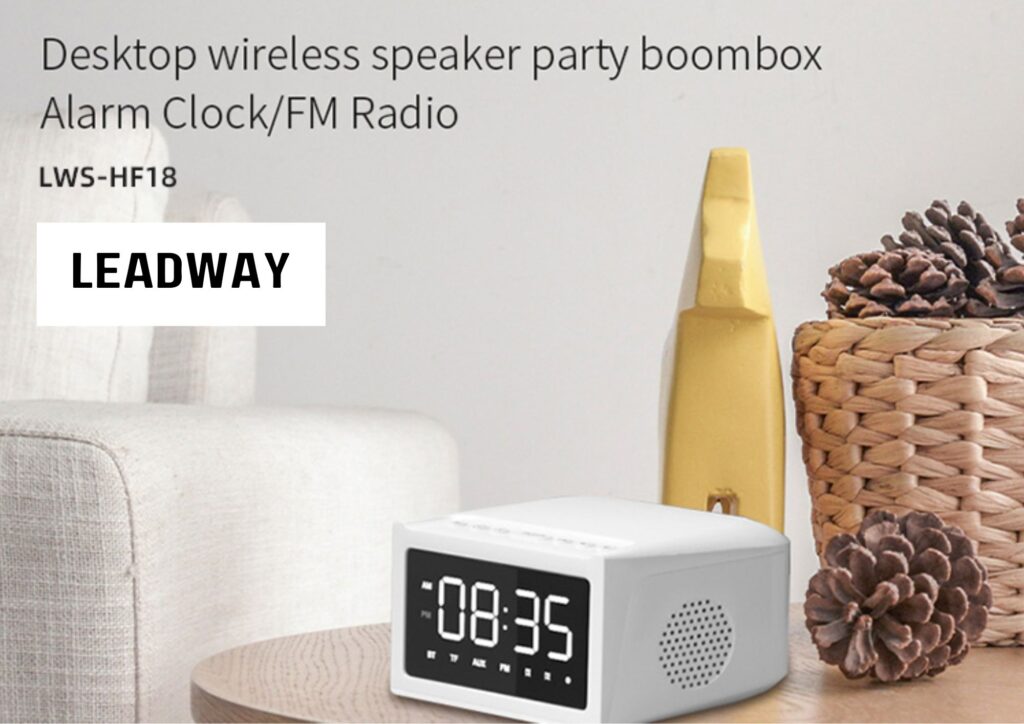 Leadway Alarm Clock and Bluetooth Speakers